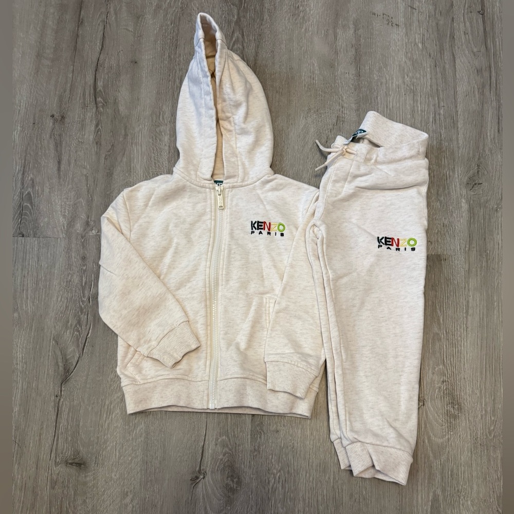 Kenzo Kids Cream Hoodie and Joggers Set